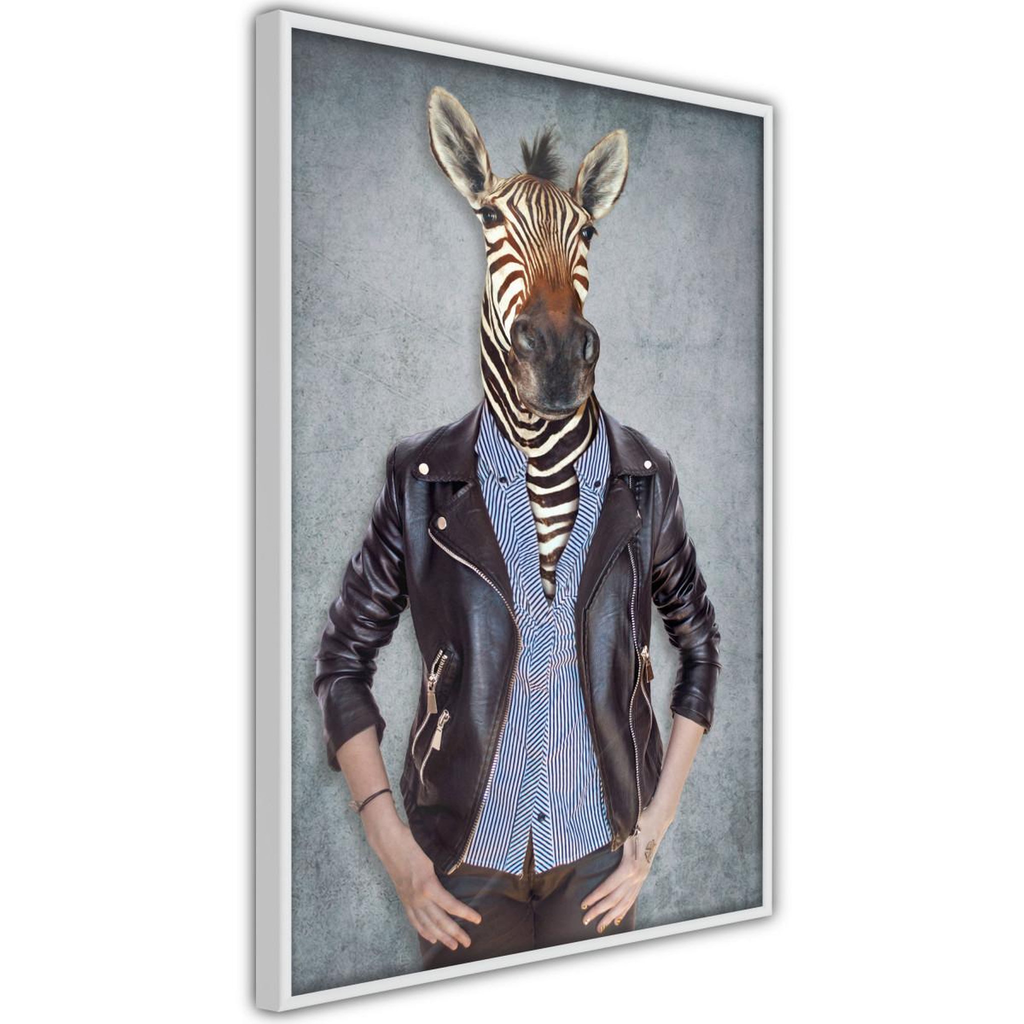 Paris Prix Affiche murale encadrée  animal alter ego zebra