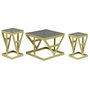 Voir la diapositive 2 : Paris Prix Lot de 3 Tables d'Appoint  Zelys  63cm Or