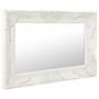 Voir la diapositive 2 : VIDAXL Miroir mural style baroque 60x40 cm Blanc