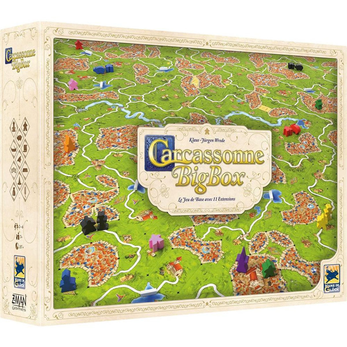 Asmodee Jeu de stratégie Asmodee Carcassonne Big Box