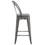 Voir la diapositive 3 : Rendez vous déco Lot de 2 chaises pour îlot central 67 cm en métal gris acier-Indus