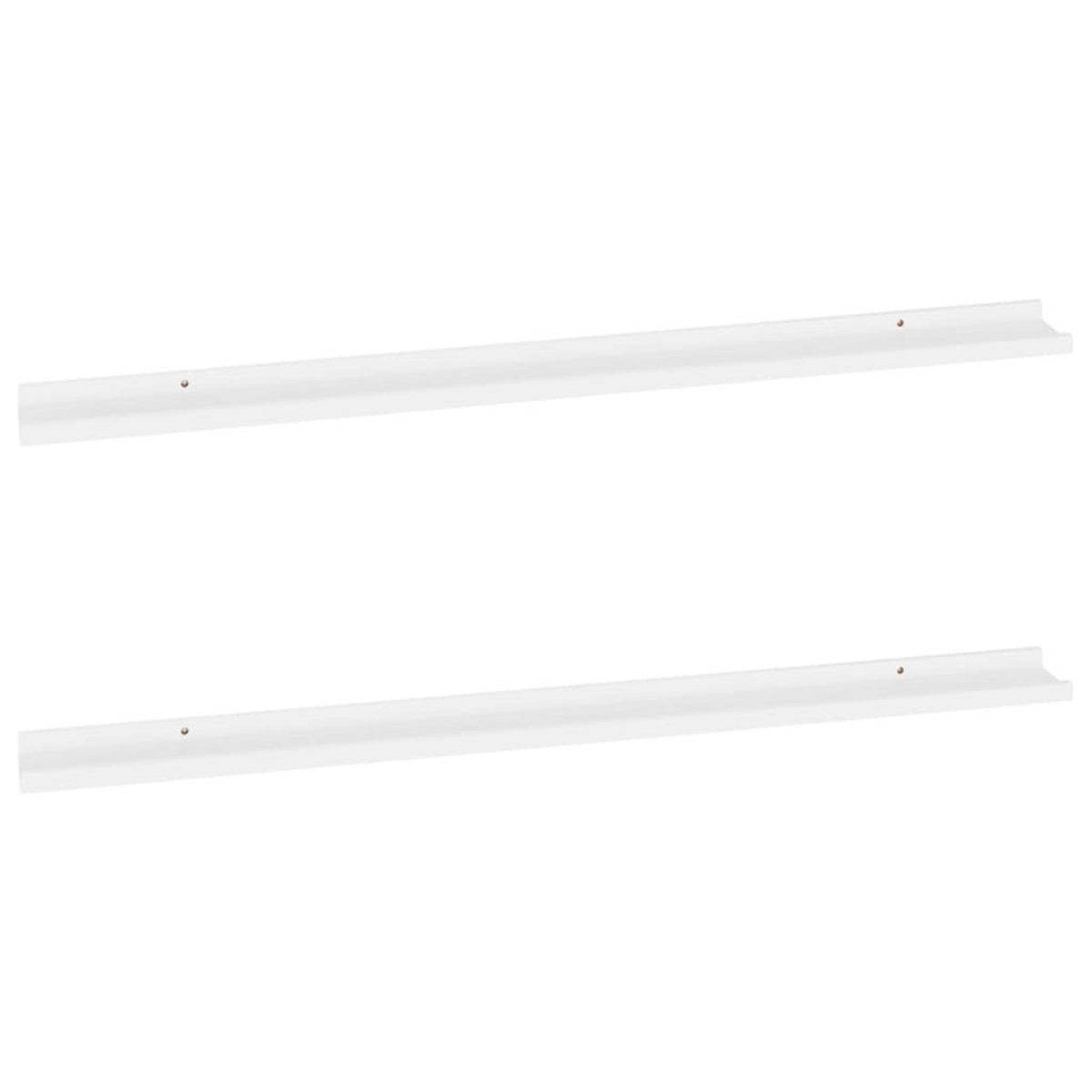 VIDAXL Etageres murales 2 pcs Blanc 115x9x3 cm