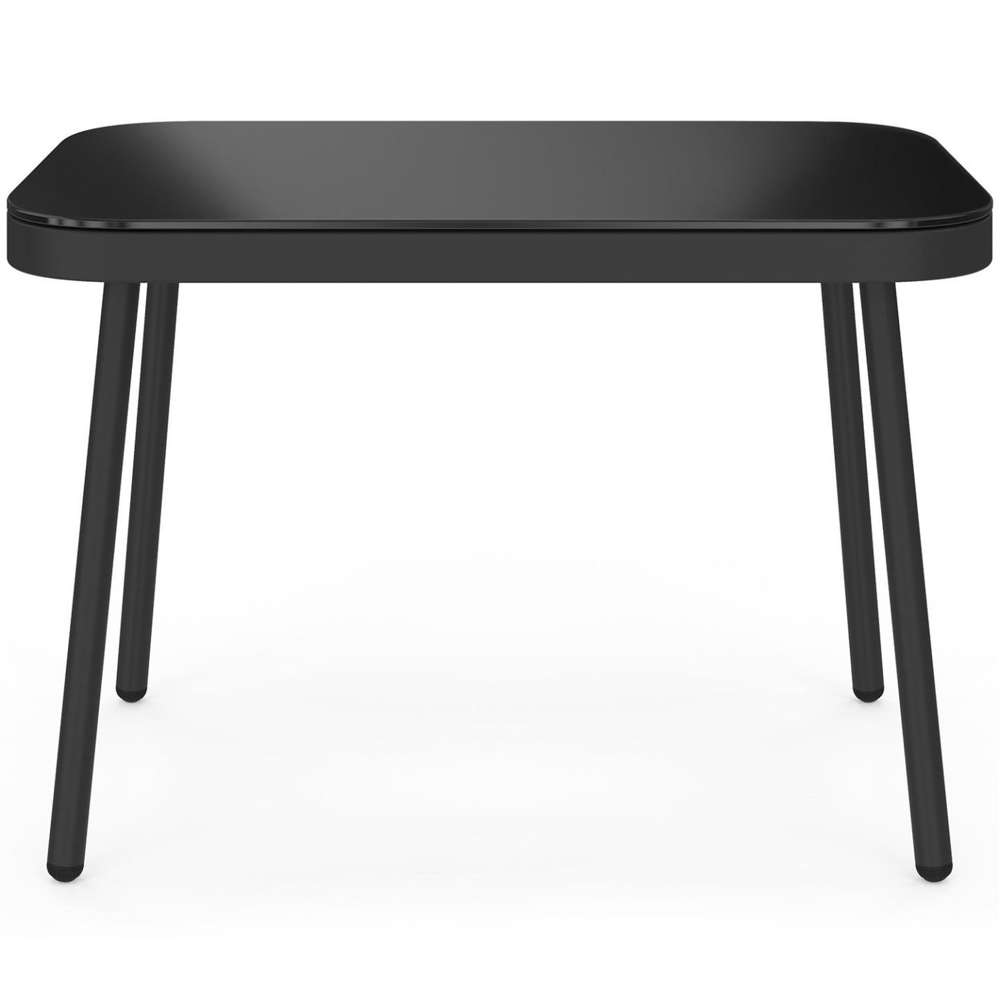 Voir la diapositive 6 : ID MARKET Salon de jardin bas rio 4 places modulable structure métal noir, cordage effet rotin clair avec coussins noirs