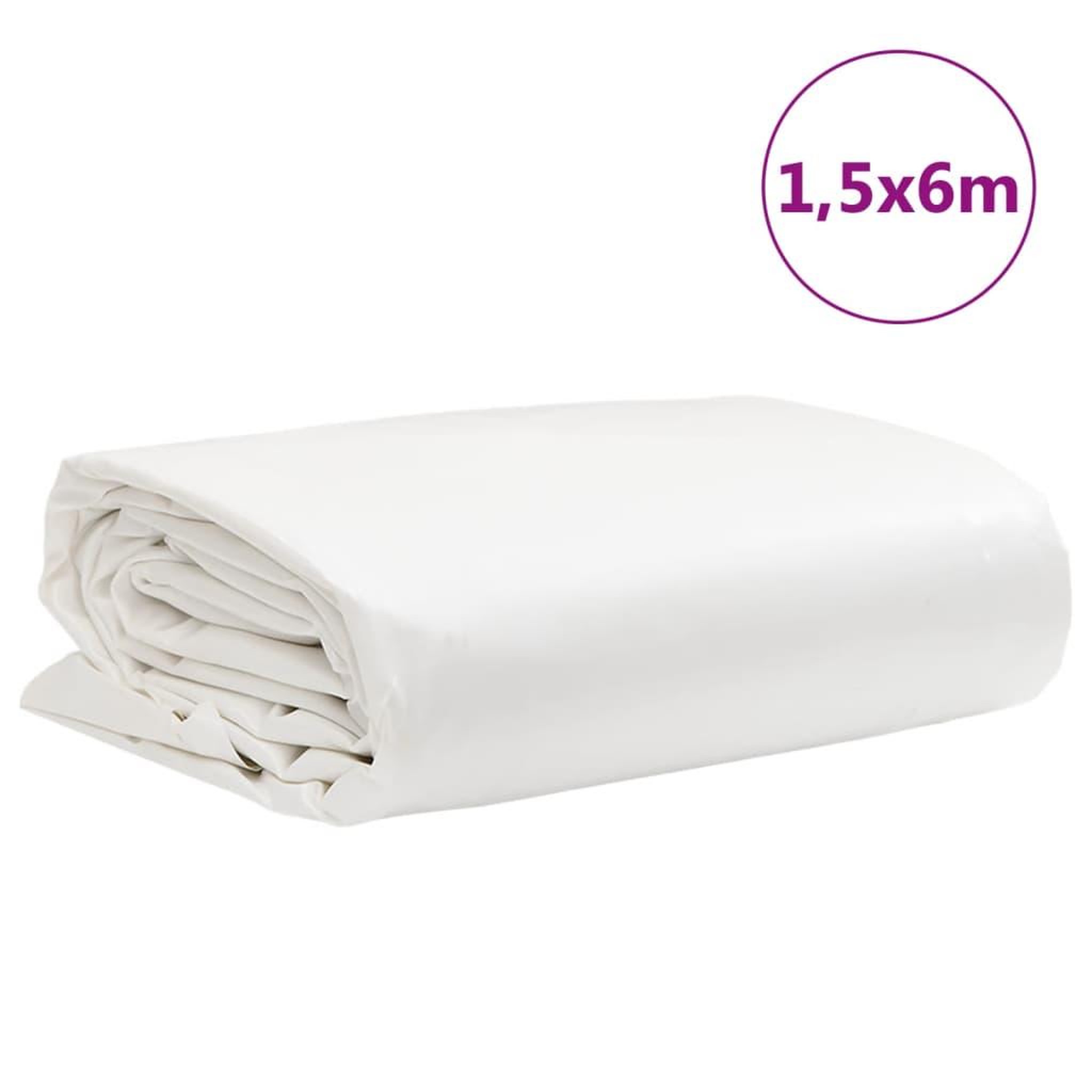 Voir la diapositive 6 : VIDAXL Bache blanc 1,5x6 m 600 /m²