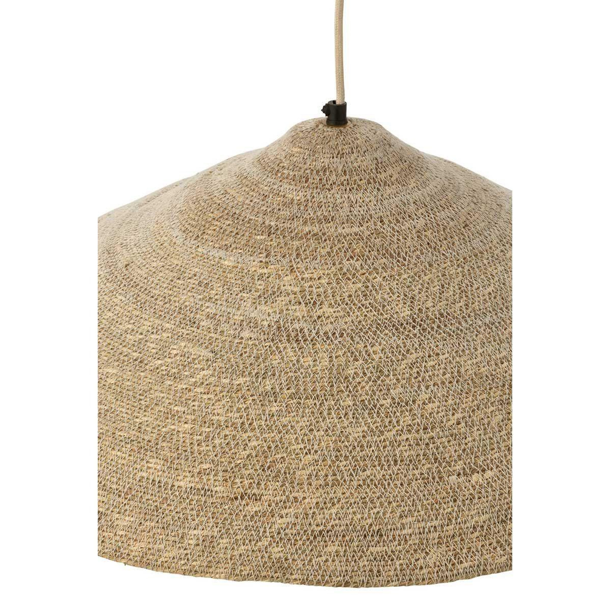 Voir la diapositive 3 : J-LINE Lampe Suspension Chapeau  Moonj  60cm Naturel Clair
