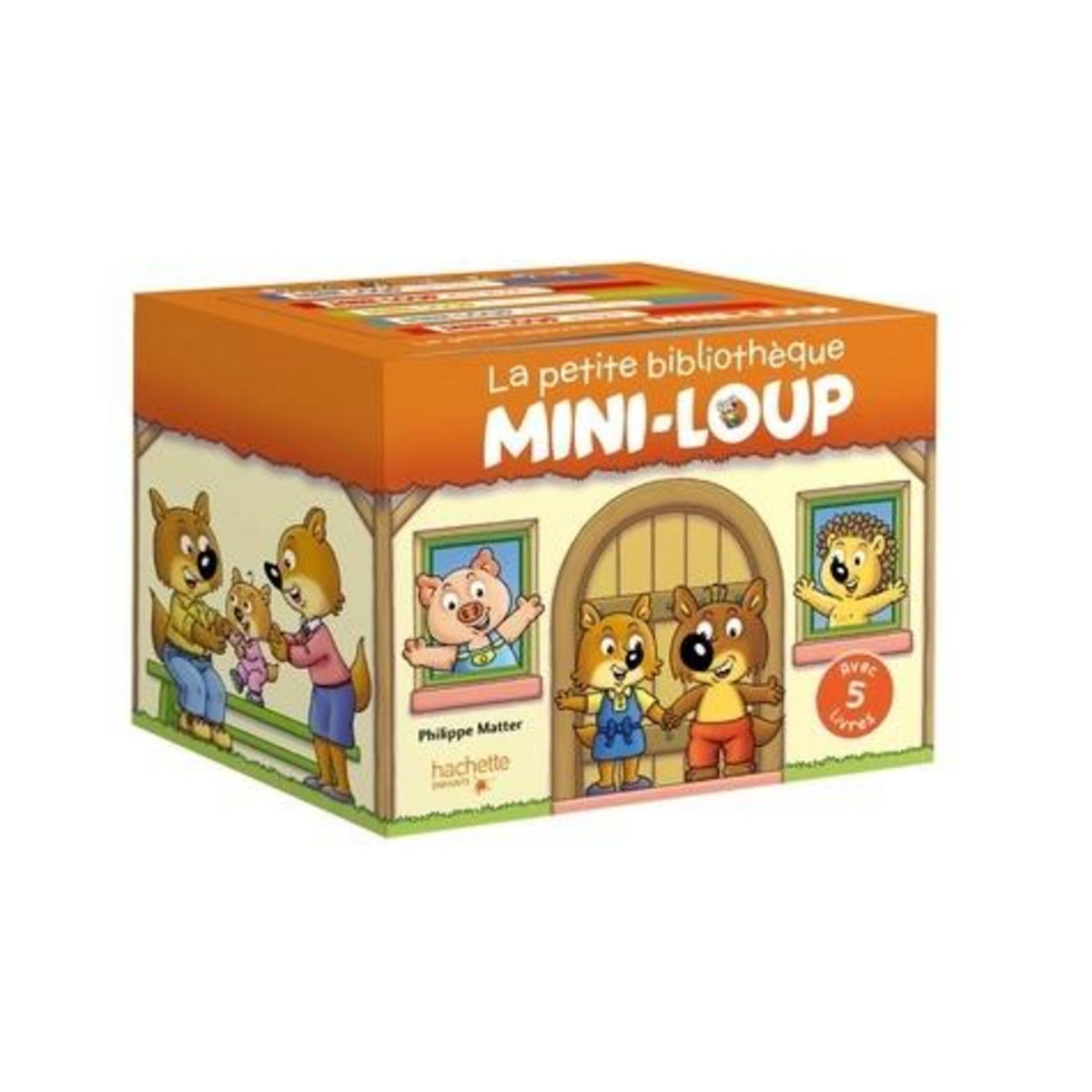 MINI-LOUP : LA PETITE BIBLIOTHEQUE MINI-LOUP. AVEC 5 LIVRES : MINI-LOUP POMPIER ; MINI-LOUP CHAMPION DE FOOT ; MINI-LOUP AU PONEY-CLUB ; MINI-LOUP SUPER-HEROS ; MINI-LOUP ET LES PIRATES, Matter Philippe