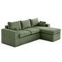 Voir la diapositive 5 : LISA DESIGN Calgary - canapé d'angle déhoussable et modulable 3 places + 1 pouf en velours texturé