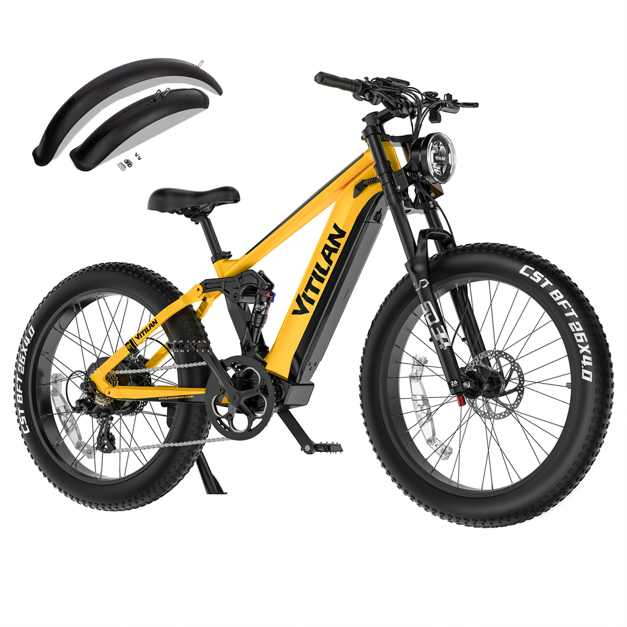 Voir la diapositive 1 : VITILAN Vélo électrique VITILAN T7 PRO - Batterie 52 V 20 Ah 1040 Wh - 8 vitesses