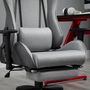 Voir la diapositive 4 : VINSETTO Vinsetto Fauteuil de bureau manager grand confort repose-pied tétière + coussin lombaires intégrés dossier inclinable accoudoirs réglables lin gris