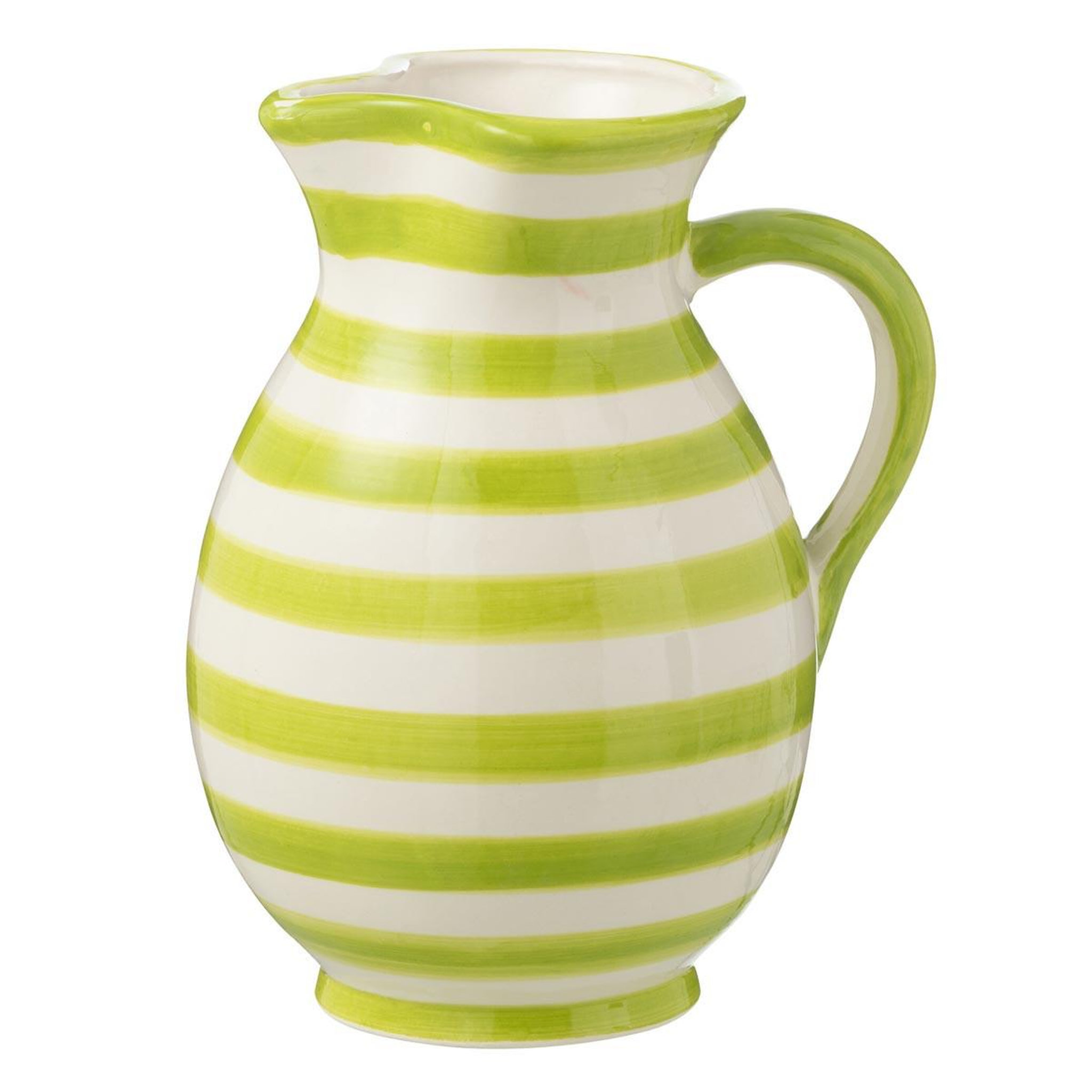 J-LINE Pichet en céramique  granada rayure  1,6l vert