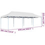 Voir la diapositive 6 : VIDAXL Tente de reception pliable 3x9 m Blanc