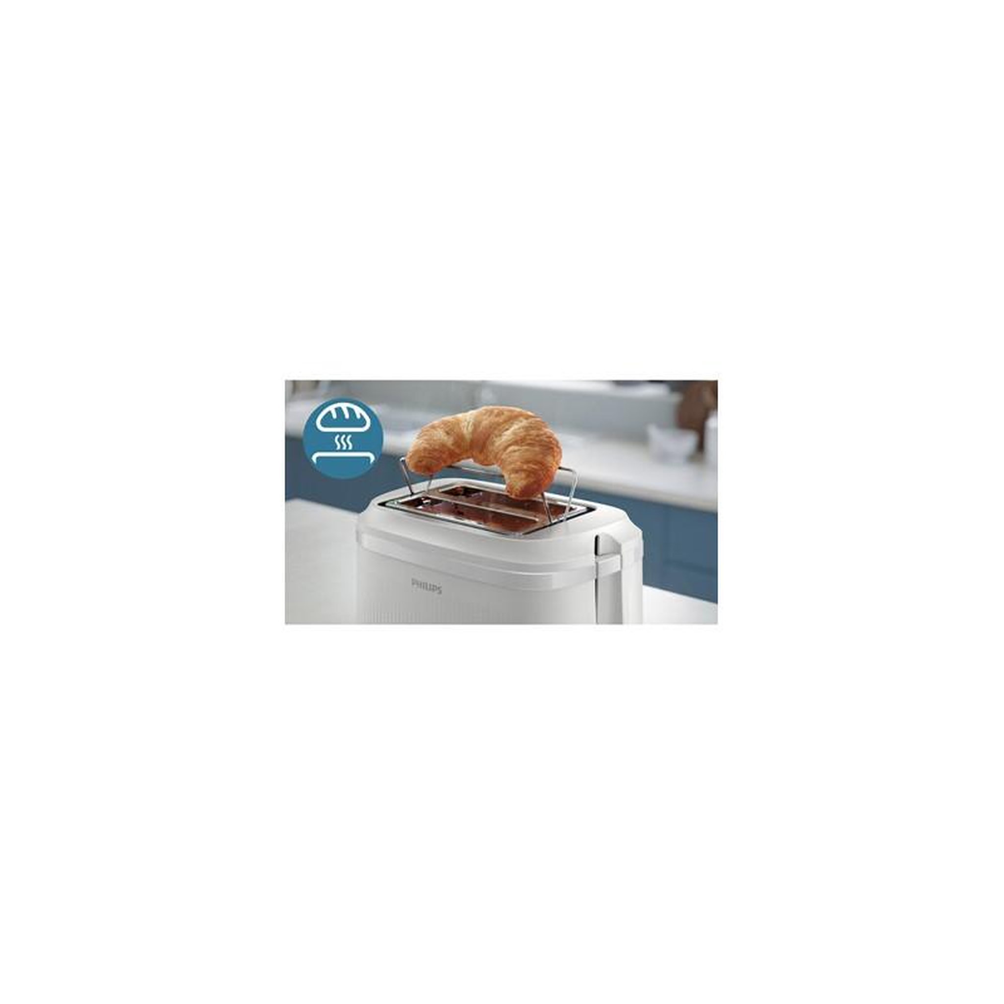Voir la diapositive 6 : Philips Grille-pain hd2511/00 toaster blanc série 3000, 2 fentes, 900w