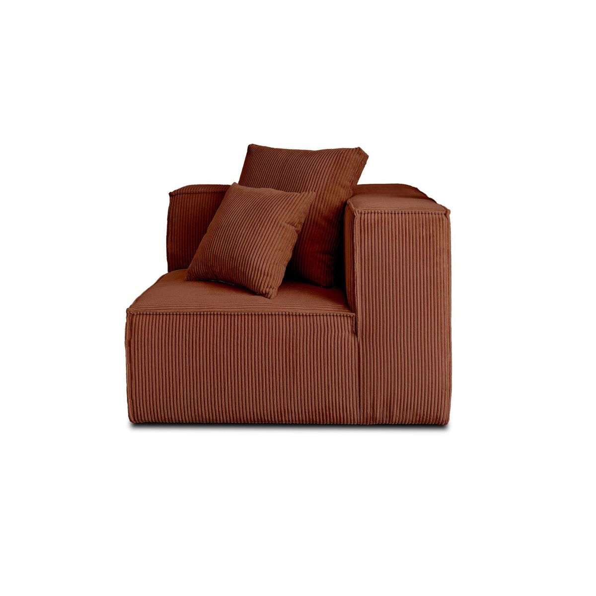 LISA DESIGN Colombine - module d'assise d'angle réversible - en velours côtelé