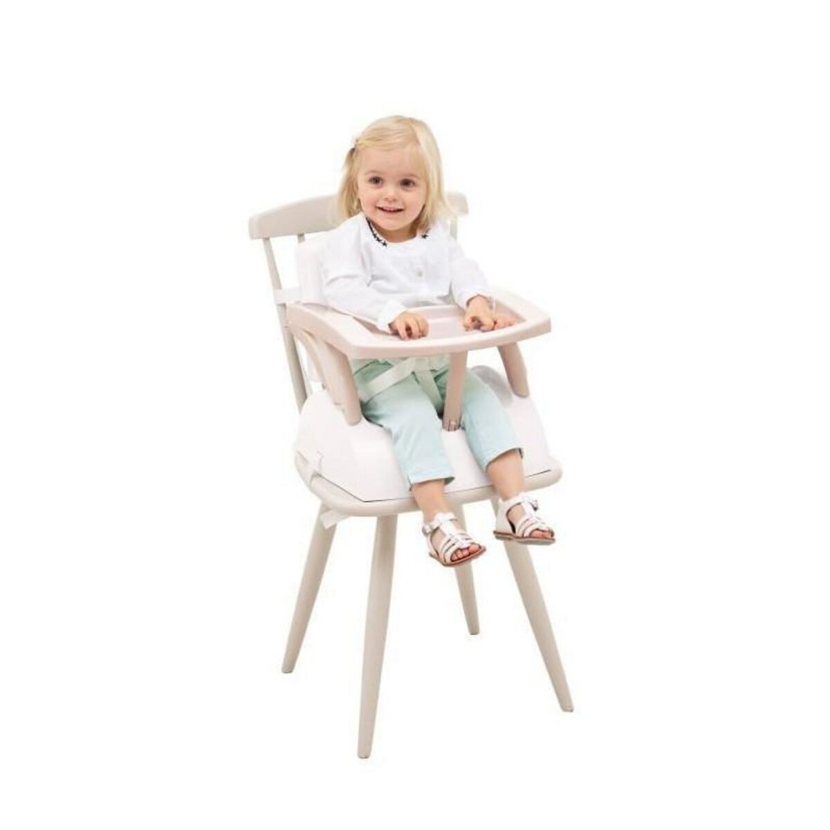 THERMOBABY Rehausseur de chaise pour enfant + Boîtes de conservation + Coffret vaisselle micro-ondes + Bavoir semi-rigide