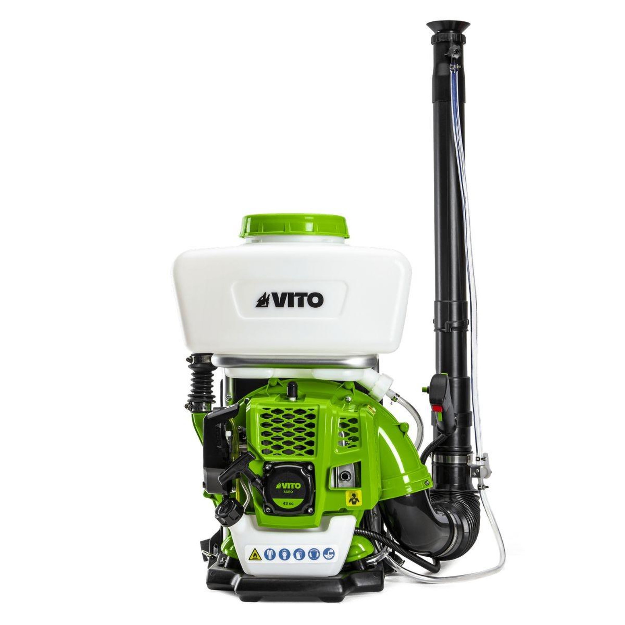 Voir la diapositive 2 : VITO Pulvérisateur thermique atomiseur 14l - 2t 43 cc - pulvérisateur poudres & liquides portée 12m - jardinage, agriculture vito