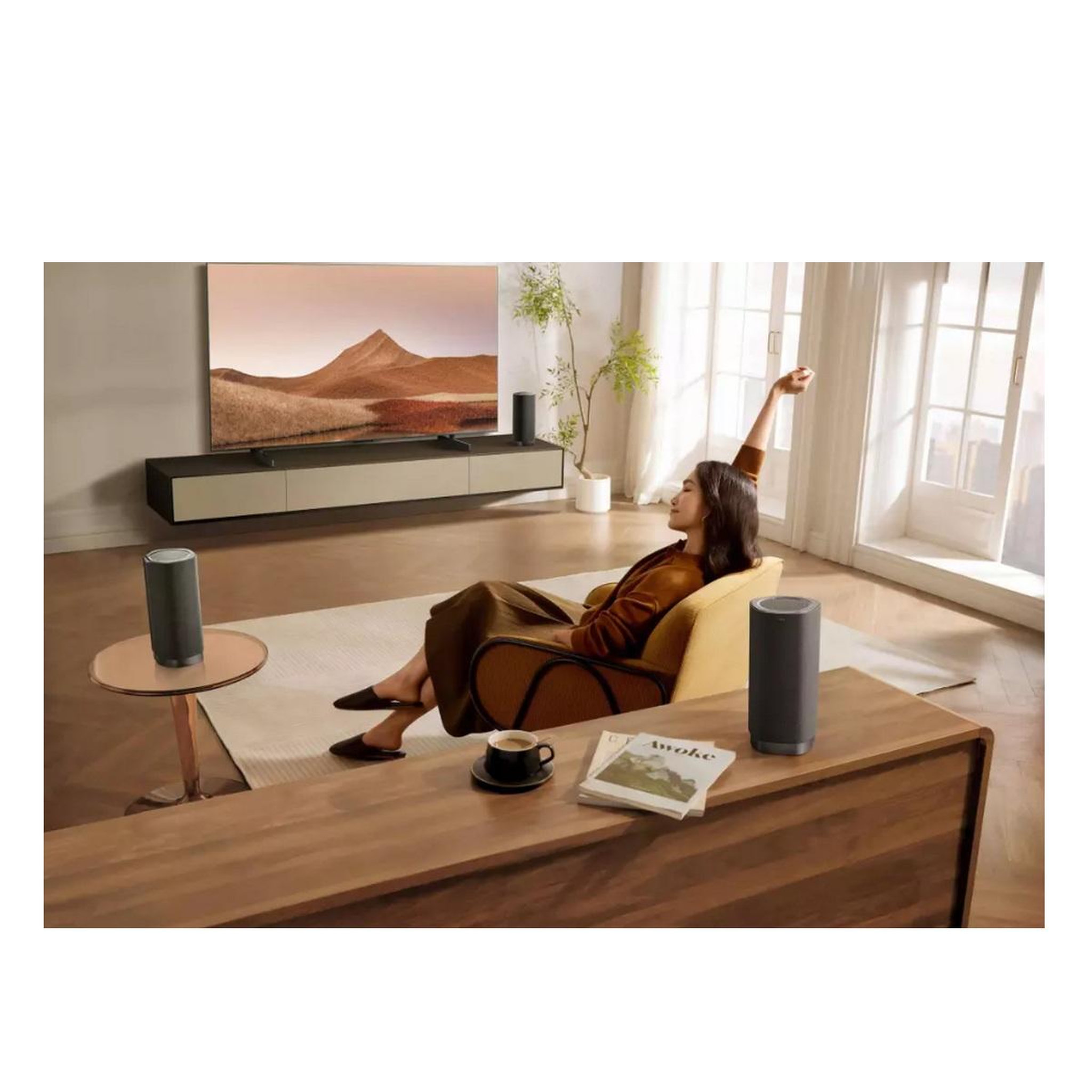 Voir la diapositive 2 : TCL Système home cinéma sans fil noir - bundle2xz100