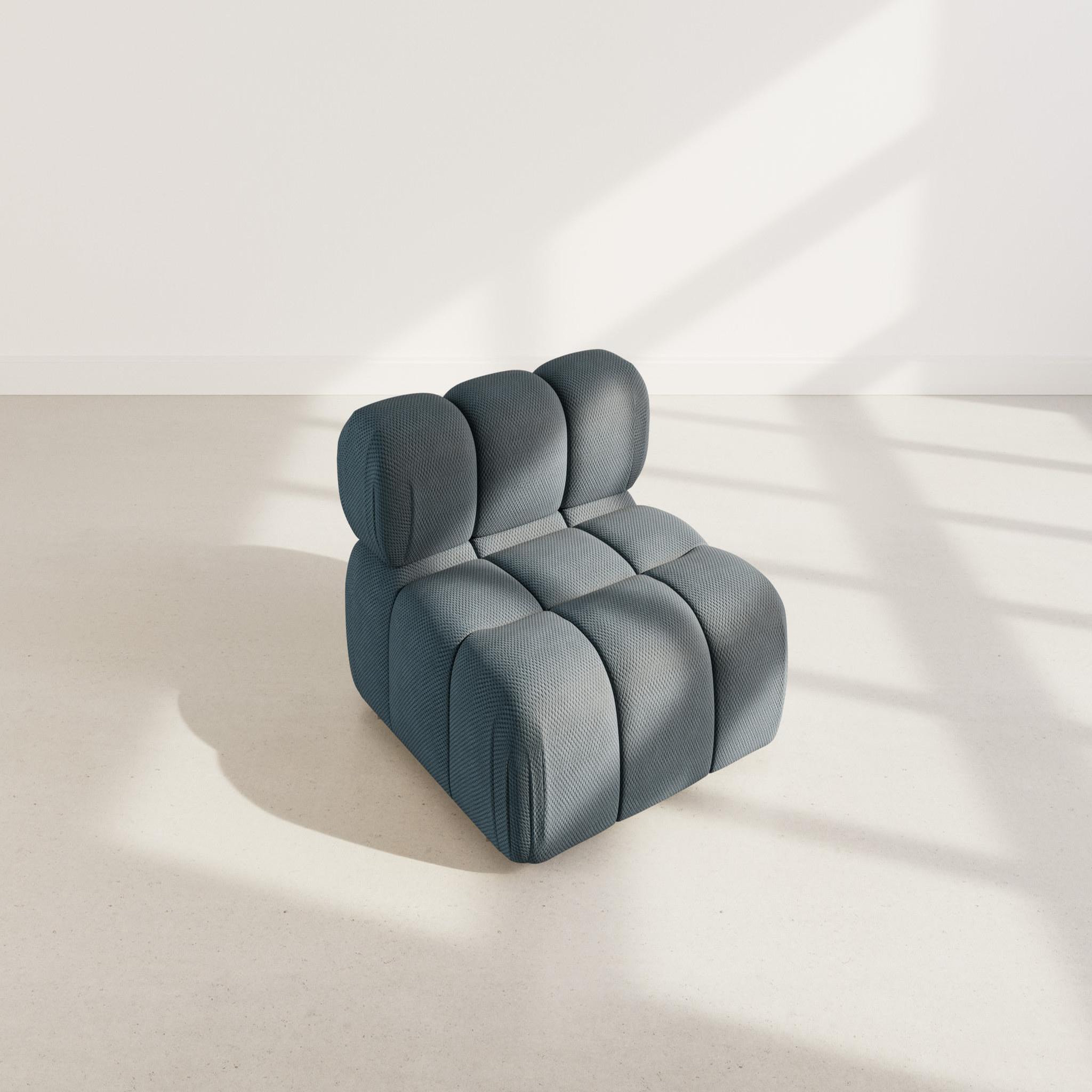 Voir la diapositive 3 : BEST MOBILIER Ruby - module d'assise en velours texturé