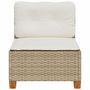 Voir la diapositive 4 : VIDAXL Canape de jardin sans accoudoirs coussins beige resine tressee