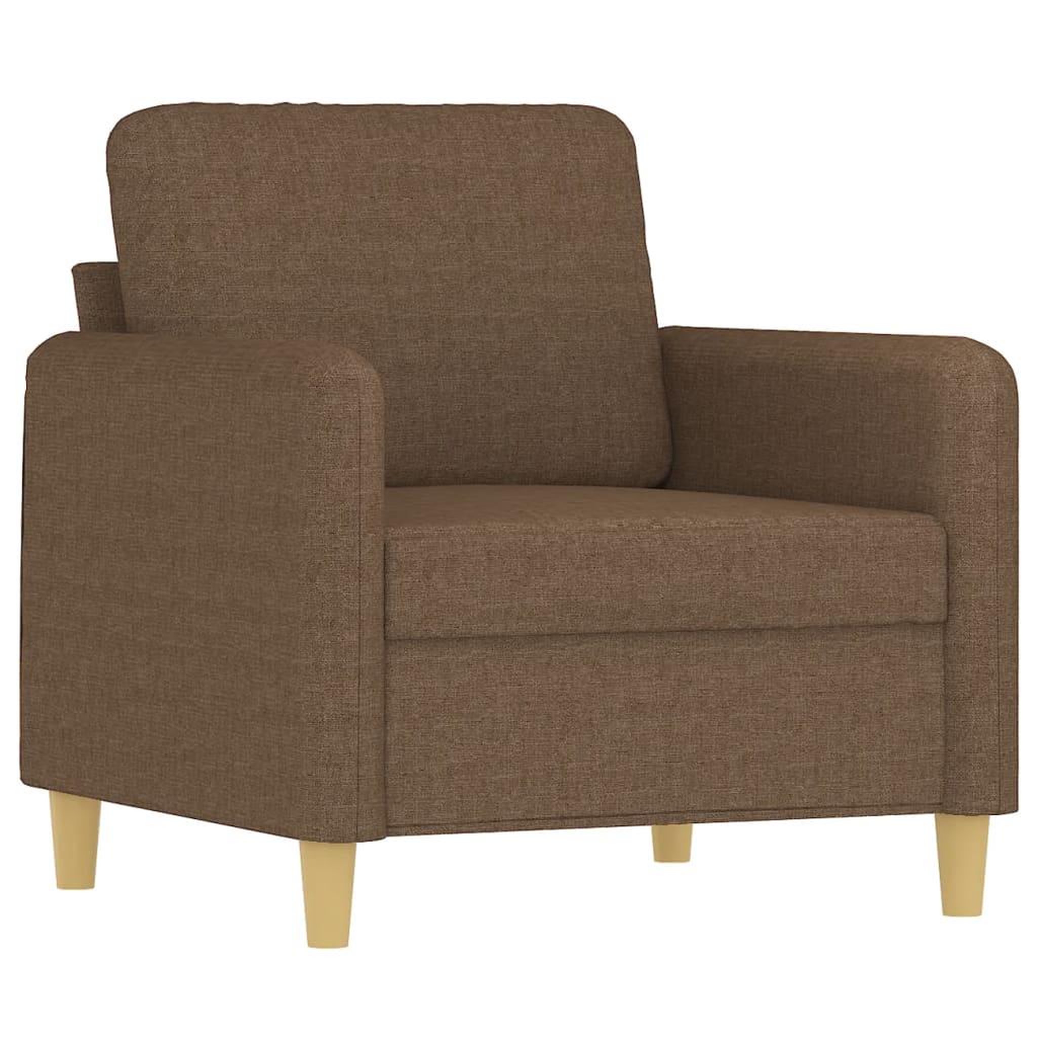 Voir la diapositive 3 : VIDAXL Ensemble de canapes 3 pcs avec coussins marron tissu