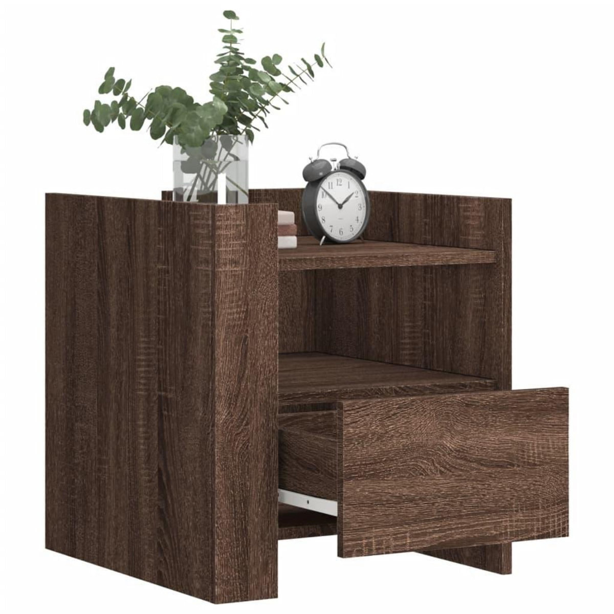 VIDAXL Table de chevet chene marron 45x50x50 cm bois d'ingenierie