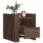 Voir la diapositive 3 : VIDAXL Table de chevet chene marron 45x50x50 cm bois d'ingenierie