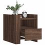 Voir la diapositive 3 : VIDAXL Table de chevet chene marron 45x50x50 cm bois d'ingenierie