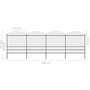 Voir la diapositive 5 : VIDAXL Cloture de jardin a dessus en lance Acier (1,75-2)x6,8 m Noir