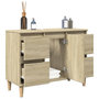Voir la diapositive 4 : VIDAXL Meuble d'evier chene sonoma 80x33x60 cm bois d'ingenierie