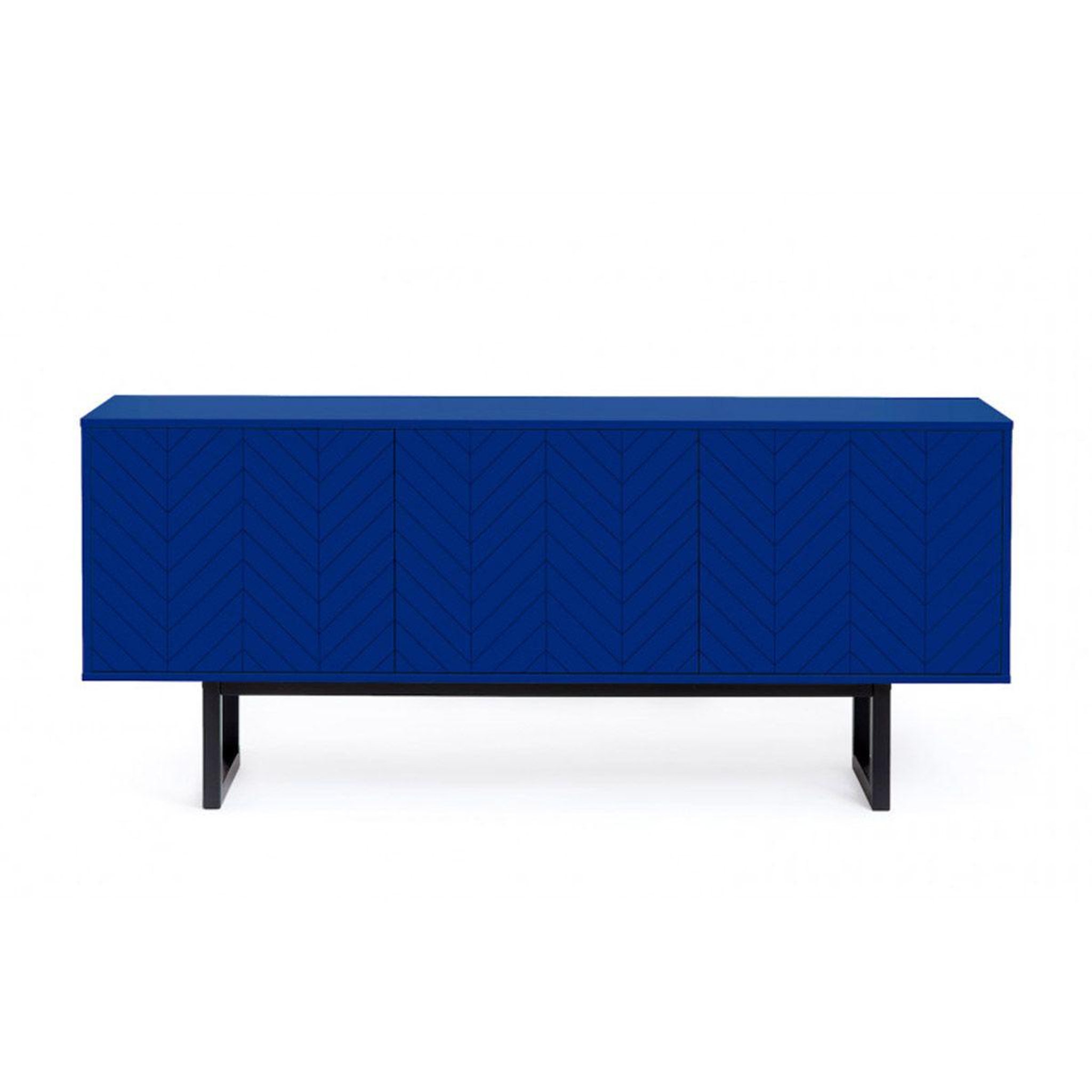 Paris Prix Buffet 3 portes triangle  camden  175cm bleu