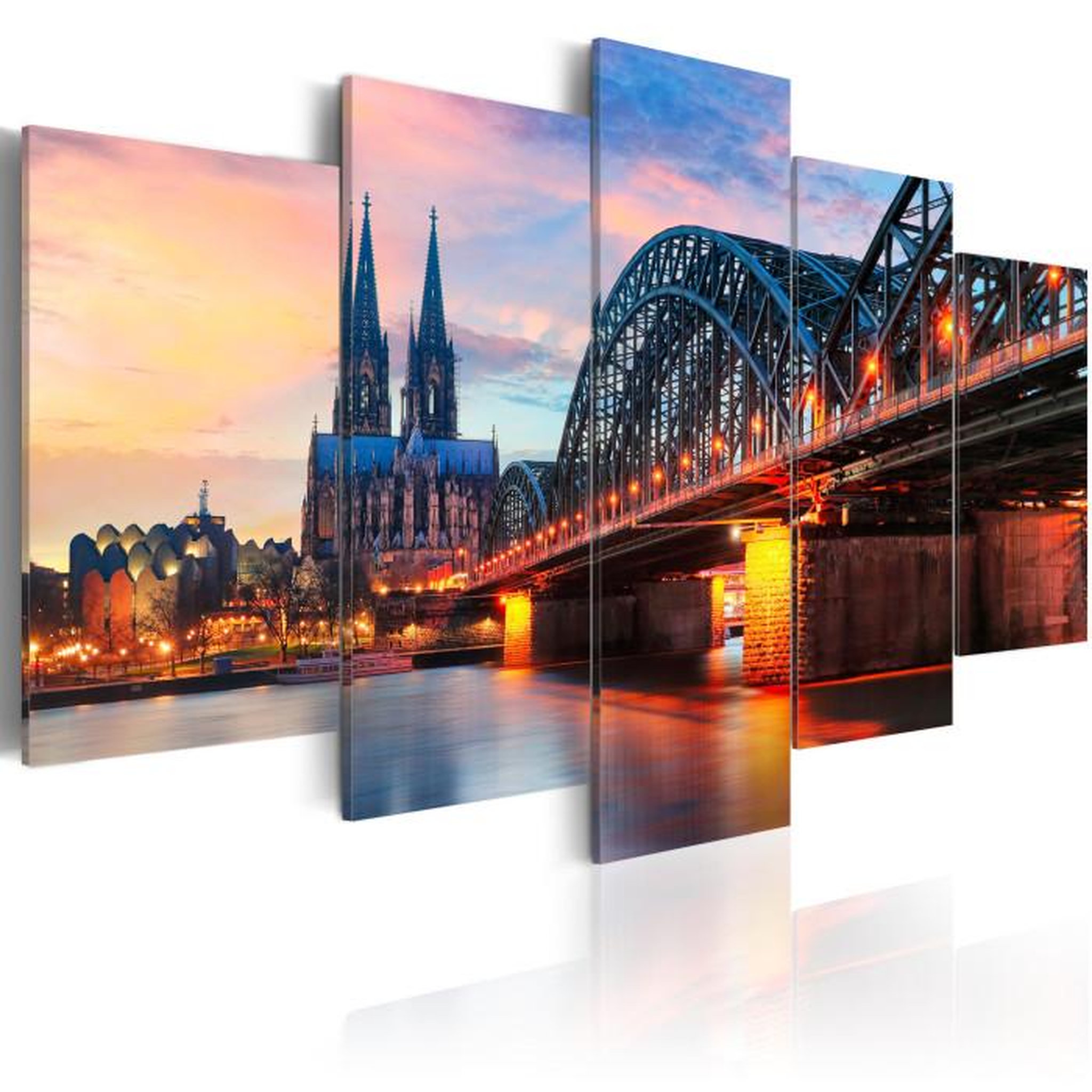 Paris Prix Tableau Imprimé  Evening in Cologne. Coloris disponibles : Multicolore