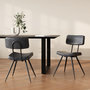 Voir la diapositive 2 : Rendez vous déco Lot de 2 chaises en cuir synthétique gris / noir-Texas
