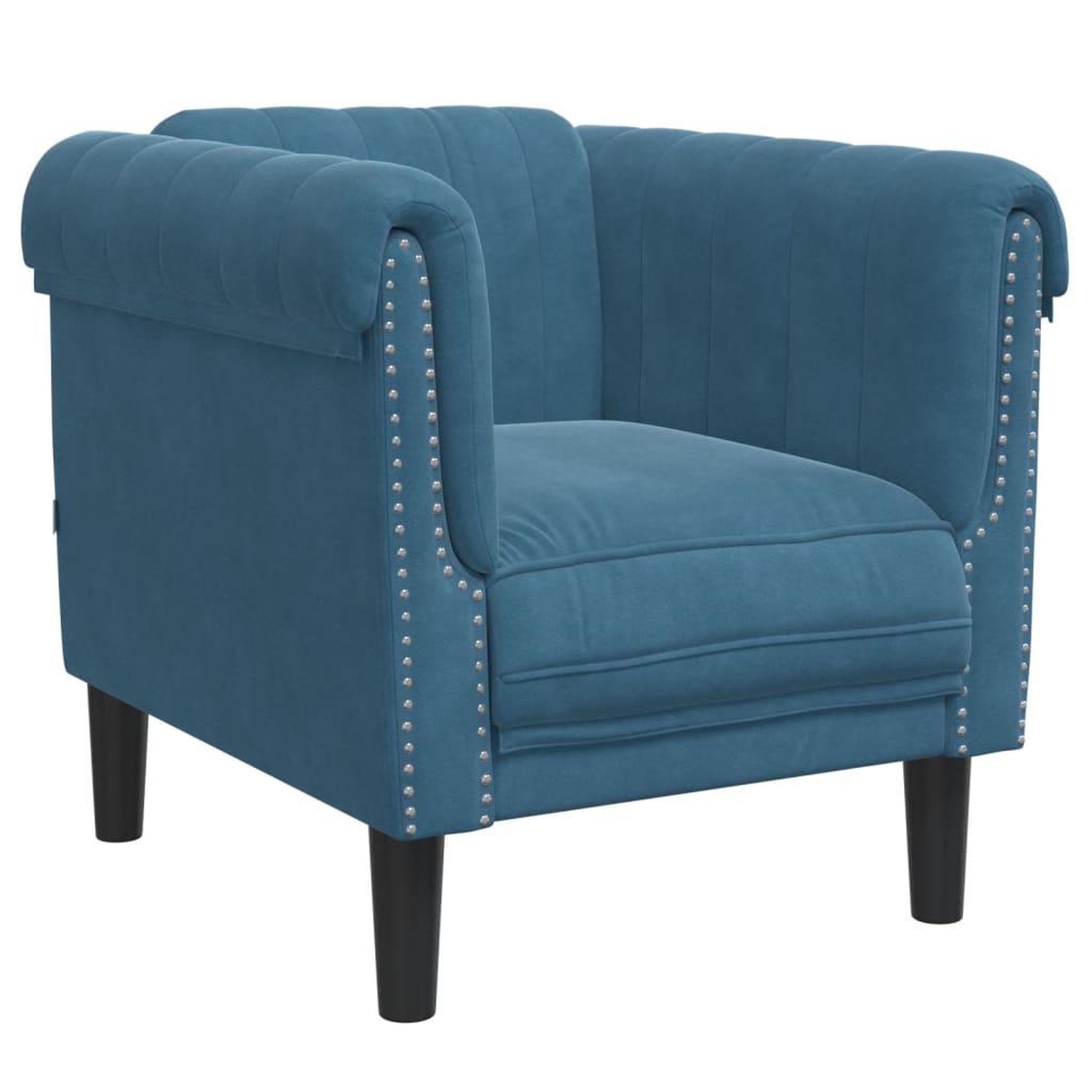 Voir la diapositive 4 : VIDAXL Ensemble de canapes 3 pcs bleu velours