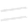 Voir la diapositive 2 : VIDAXL Etageres murales 2 pcs Blanc brillant 80x9x3 cm
