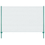 VIDAXL Cloture en grillage metallique avec poteaux Acier 25x1,5m Vert