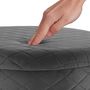 Voir la diapositive 5 : tectake Pouf coffre de rangement aspect velours COCO matelassé