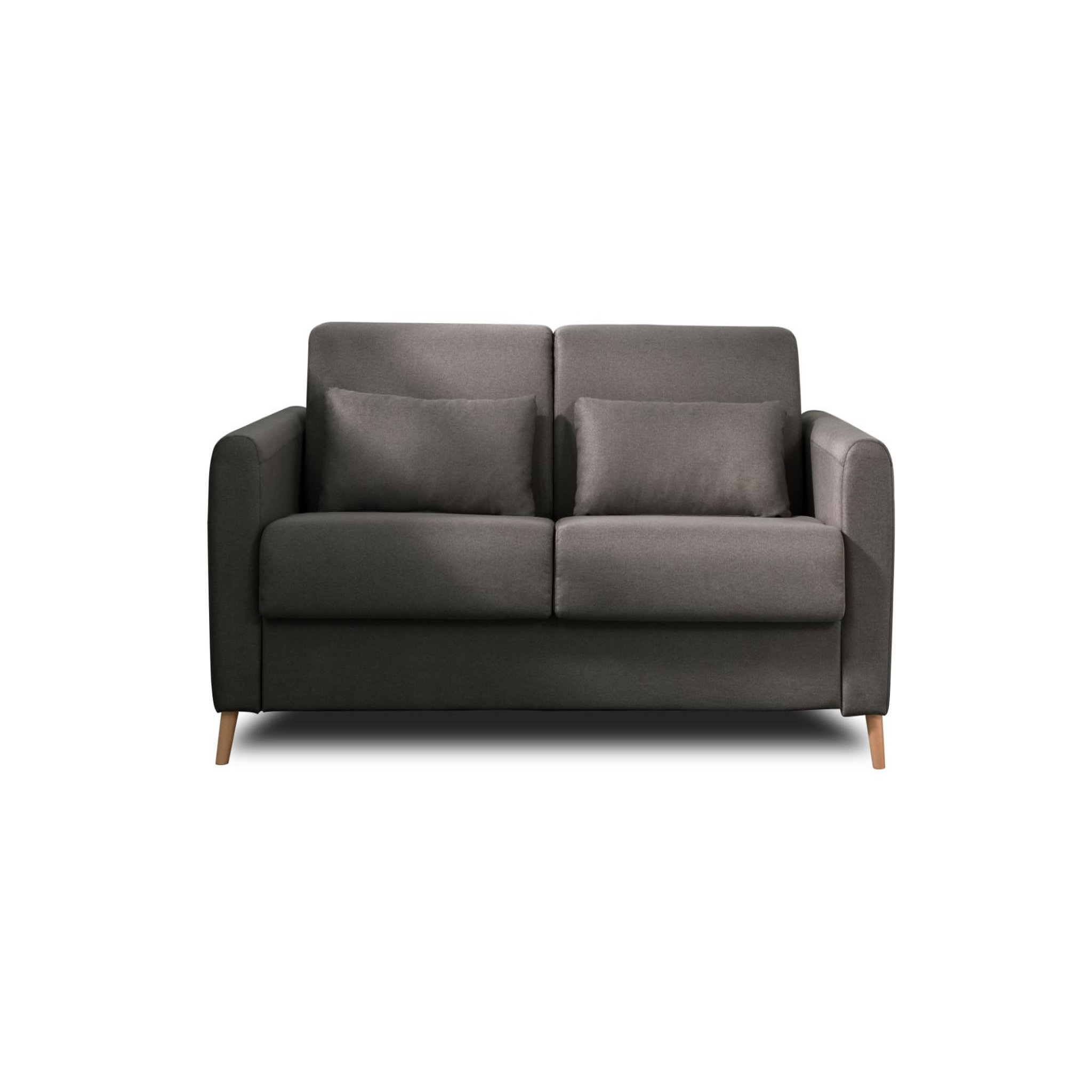 Voir la diapositive 6 : LISA DESIGN Timo - canapé 3 places convertible express couchage quotidien 140 cm matelas 12 cm en tissu
