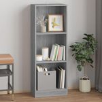 VIDAXL Bibliotheque 3 niveaux Sonoma gris 40x24x109 cm