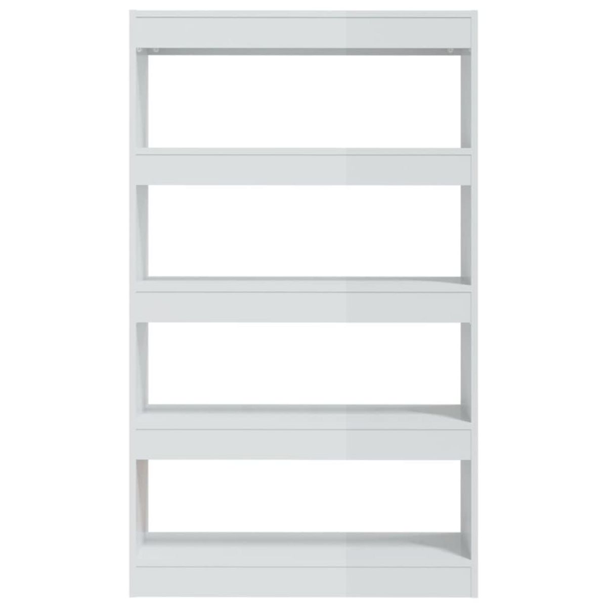 VIDAXL Bibliotheque/Separateur de piece Blanc brillant bois ingenierie
