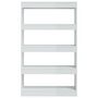 Voir la diapositive 5 : VIDAXL Bibliotheque/Separateur de piece Blanc brillant bois ingenierie