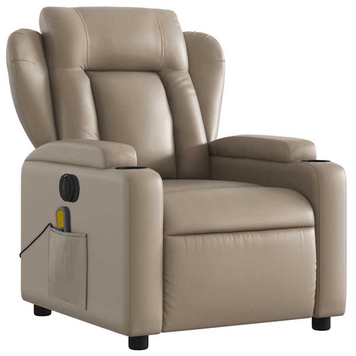 VIDAXL Fauteuil de massage inclinable electrique cappuccino similicuir