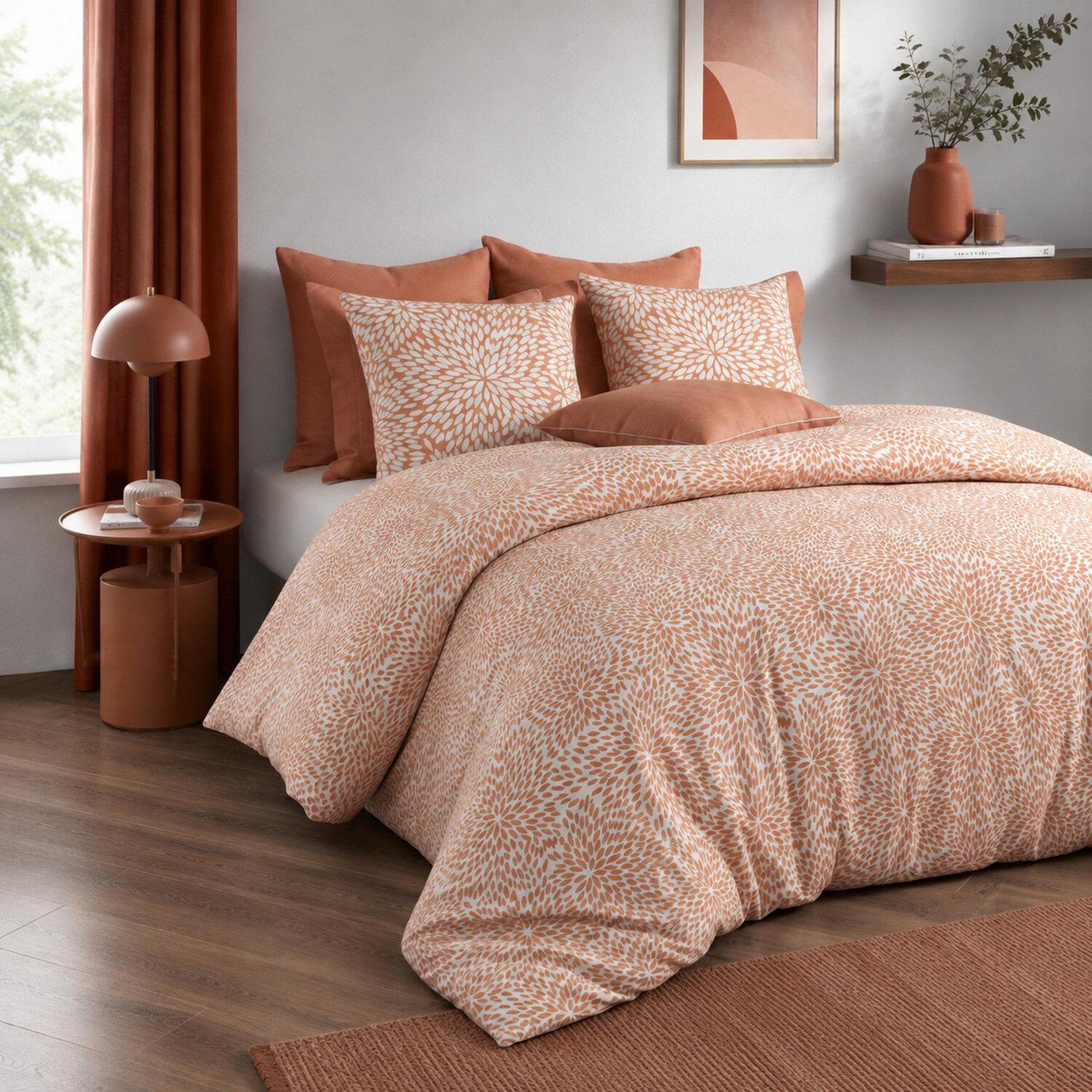 Voir la diapositive 2 : Les Ateliers du Linge Parure housse de couette 100%polyester 60gsm, lantana