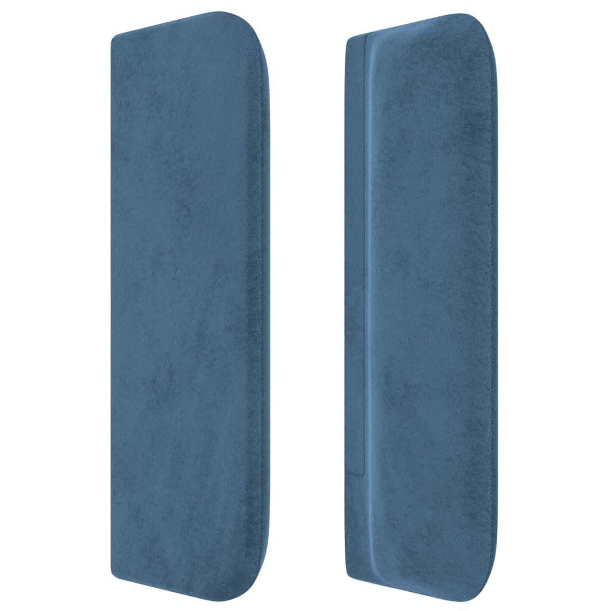 Voir la diapositive 4 : VIDAXL Tete de lit avec oreilles Bleu fonce 203x16x78/88 cm Velours