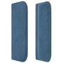 Voir la diapositive 4 : VIDAXL Tete de lit avec oreilles Bleu fonce 203x16x78/88 cm Velours