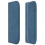 Voir la diapositive 4 : VIDAXL Tete de lit avec oreilles Bleu fonce 203x16x78/88 cm Velours