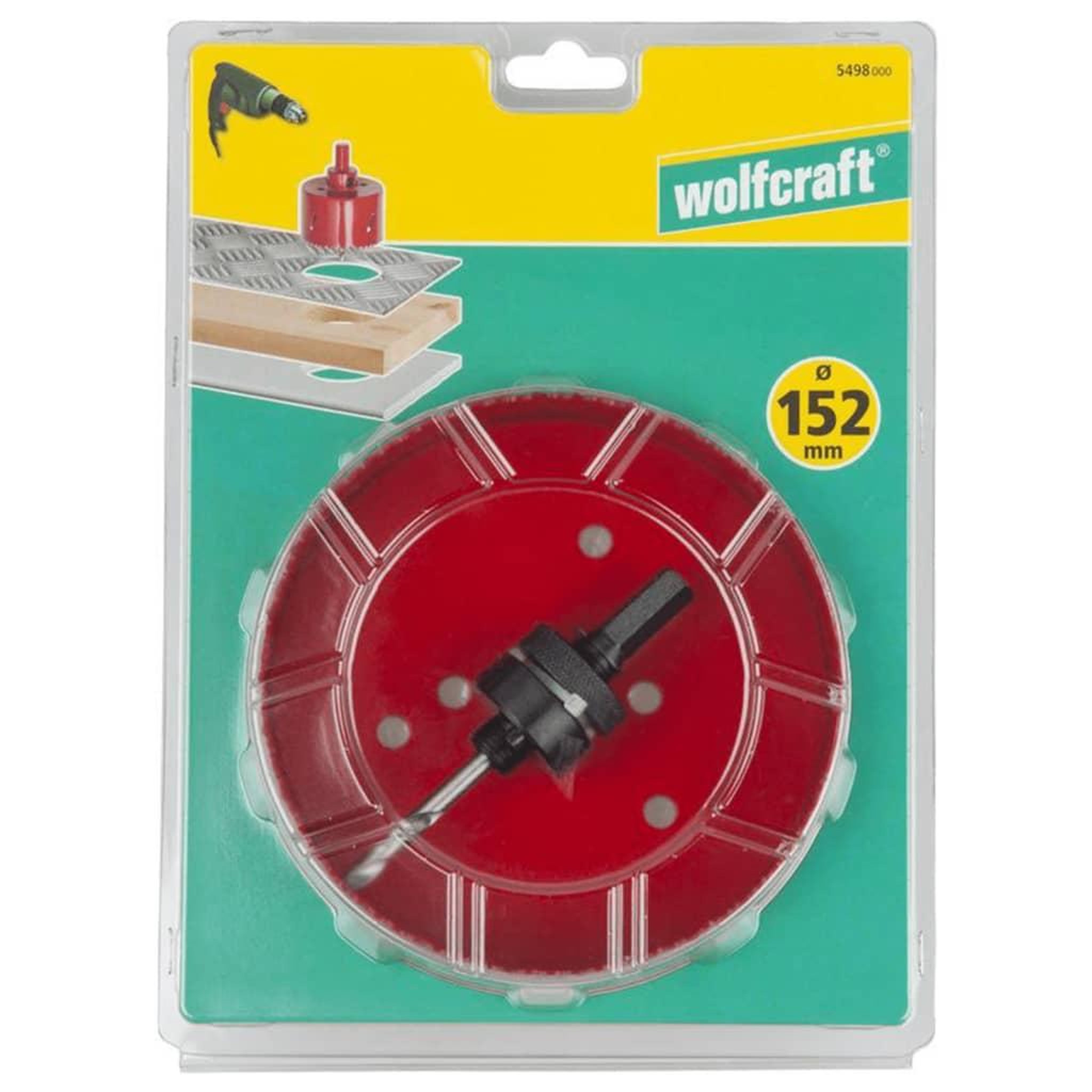 Voir la diapositive 2 : WOLFCRAFT wolfcraft Scie cloche 152 mm Bi-Metal Rouge 5498000