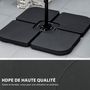 Voir la diapositive 6 : OUTSUNNY Pied de parasol lot de 4 dalles pour parasol à lester dim. tot. 104L x 104l x 7,5H cm HDPE noir
