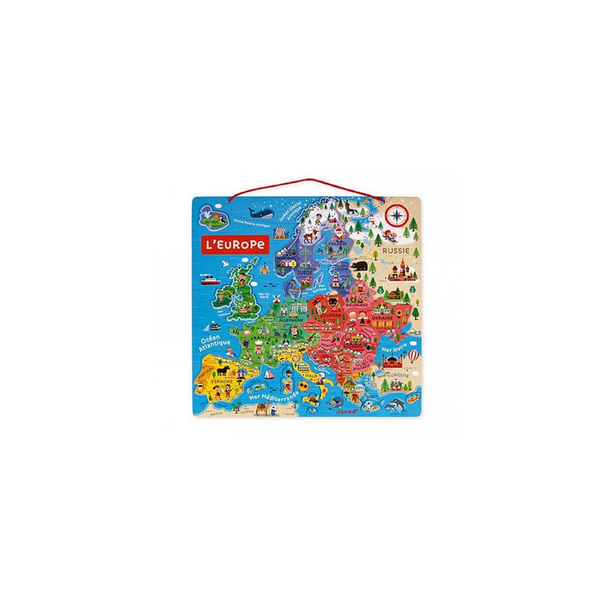 Juratoys-Janod puzzle carte europe magnetique