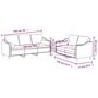 Voir la diapositive 6 : VIDAXL Ensemble de canapes 2 pcs avec coussins creme tissu