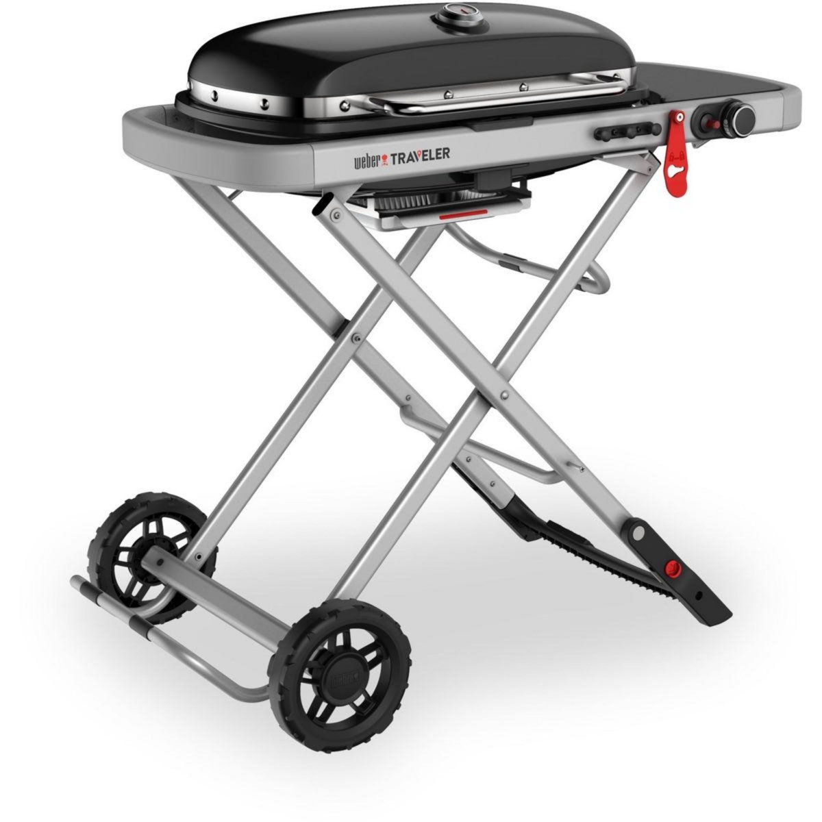 Weber Barbecue gaz Traveler Black sur chariot, 63.5x34.3 cmcm