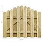 Voir la diapositive 6 : VIDAXL Portail de jardin bois de pin impregne 100x75 cm